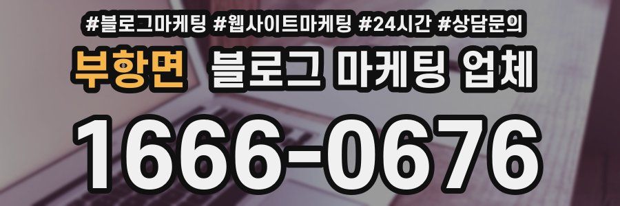부항면 블로그 마케팅 업체