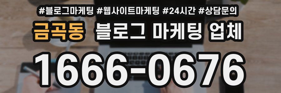 금곡동 블로그 마케팅 업체