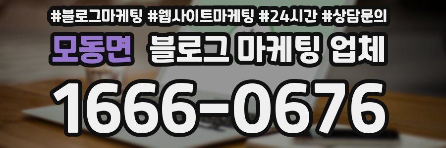 모동면 블로그 마케팅 업체