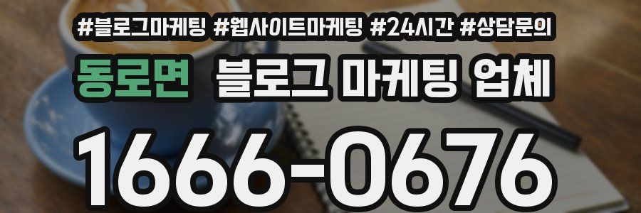 동로면 블로그 마케팅 업체