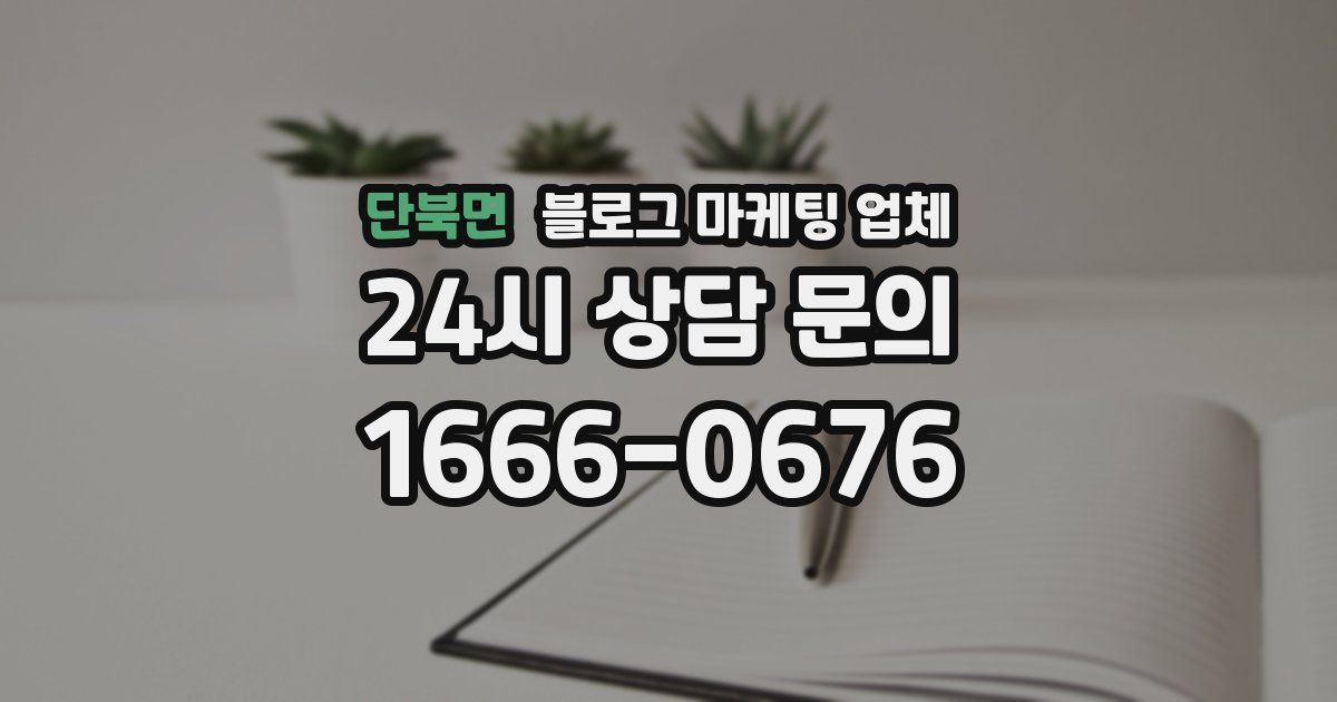 단북면 블로그 마케팅 업체