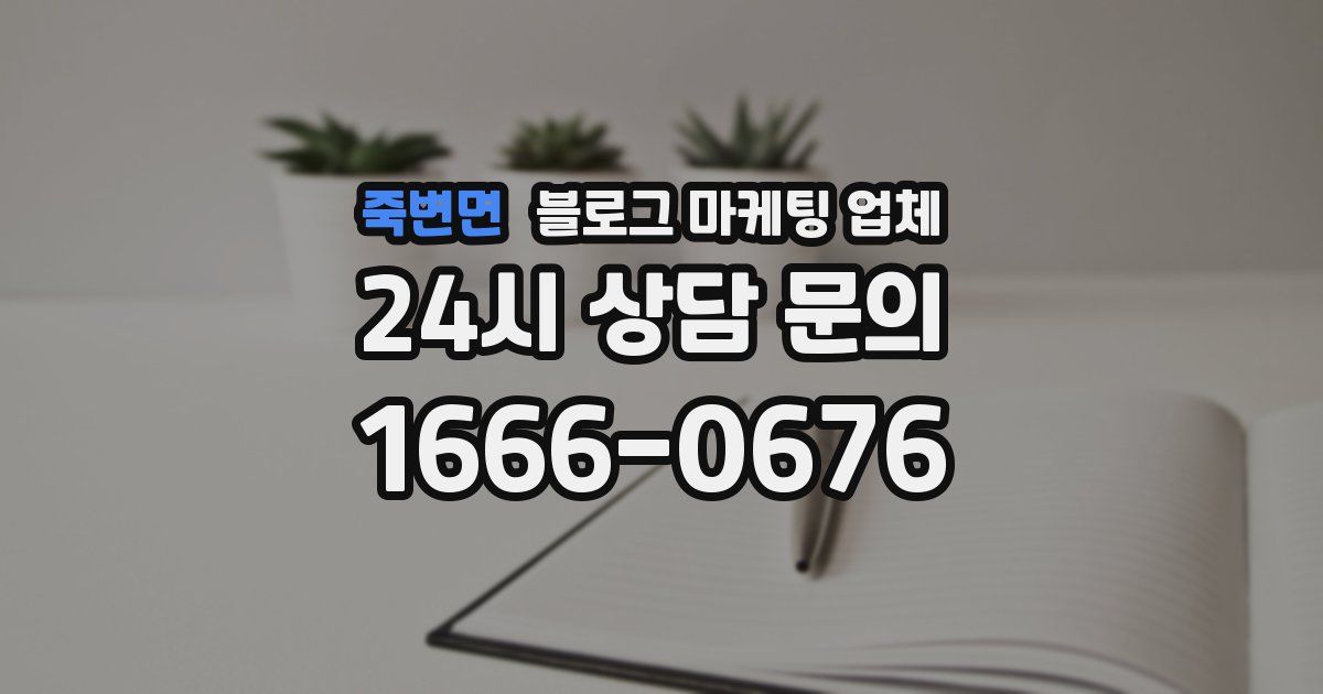 죽변면 블로그 마케팅 업체