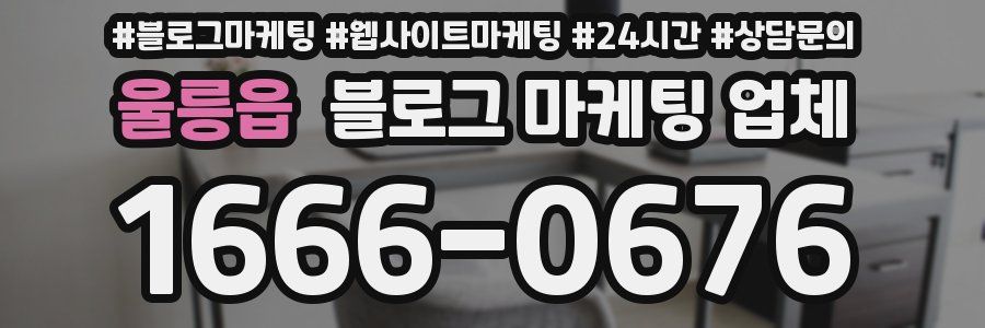 울릉읍 블로그 마케팅 업체