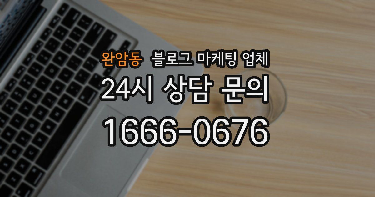 완암동 블로그 마케팅 업체