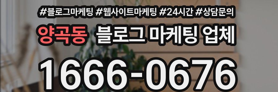 양곡동 블로그 마케팅 업체