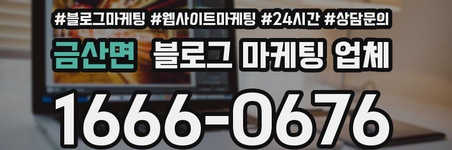 금산면 블로그 마케팅 업체