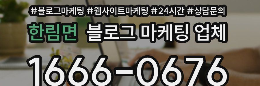 한림면 블로그 마케팅 업체