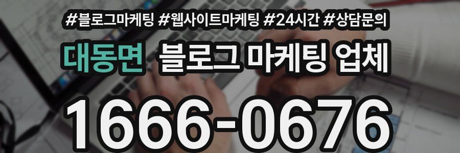 대동면 블로그 마케팅 업체