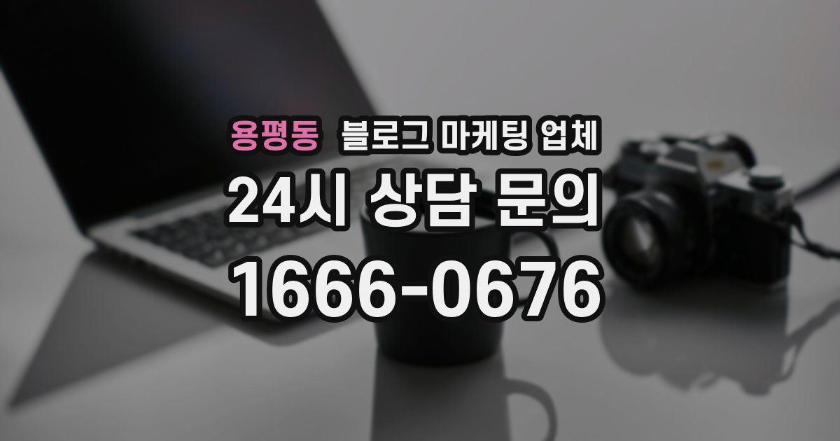 용평동 블로그 마케팅 업체