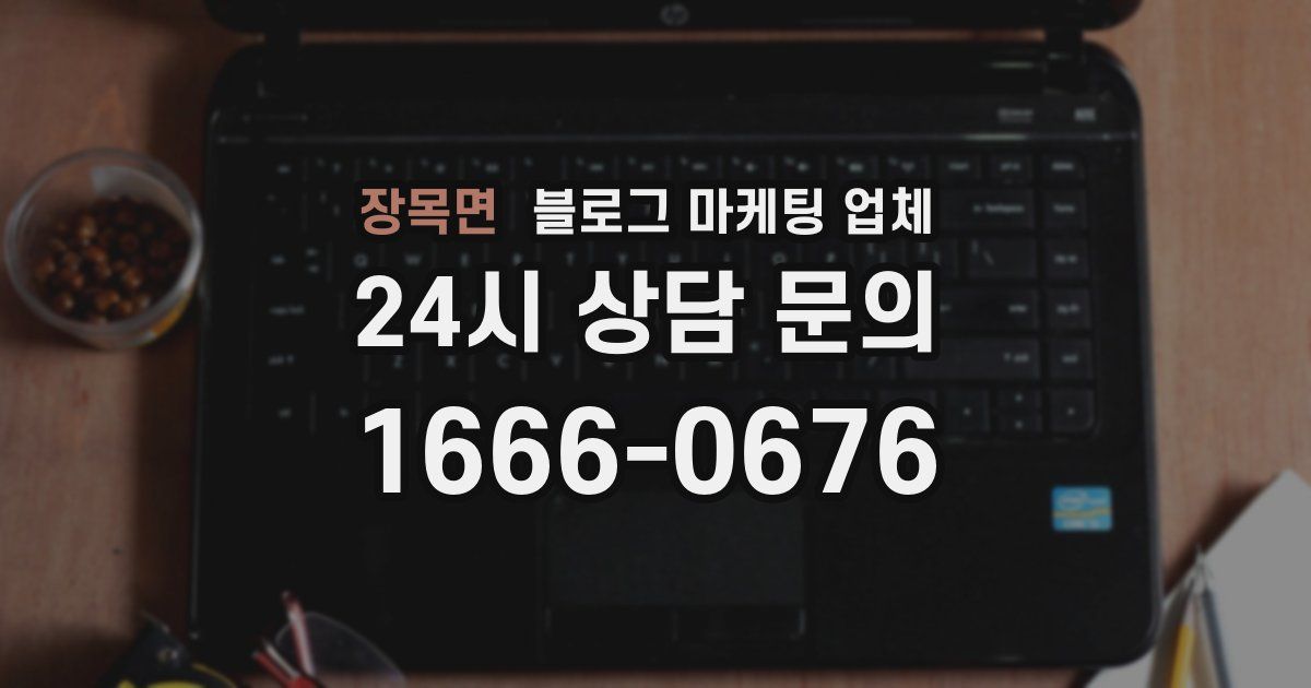 장목면 블로그 마케팅 업체