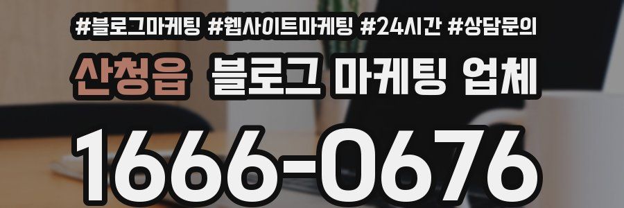 산청읍 블로그 마케팅 업체