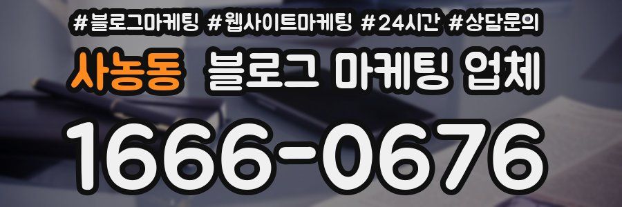 사농동 블로그 마케팅 업체