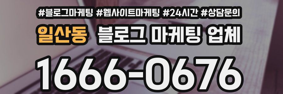 일산동 블로그 마케팅 업체