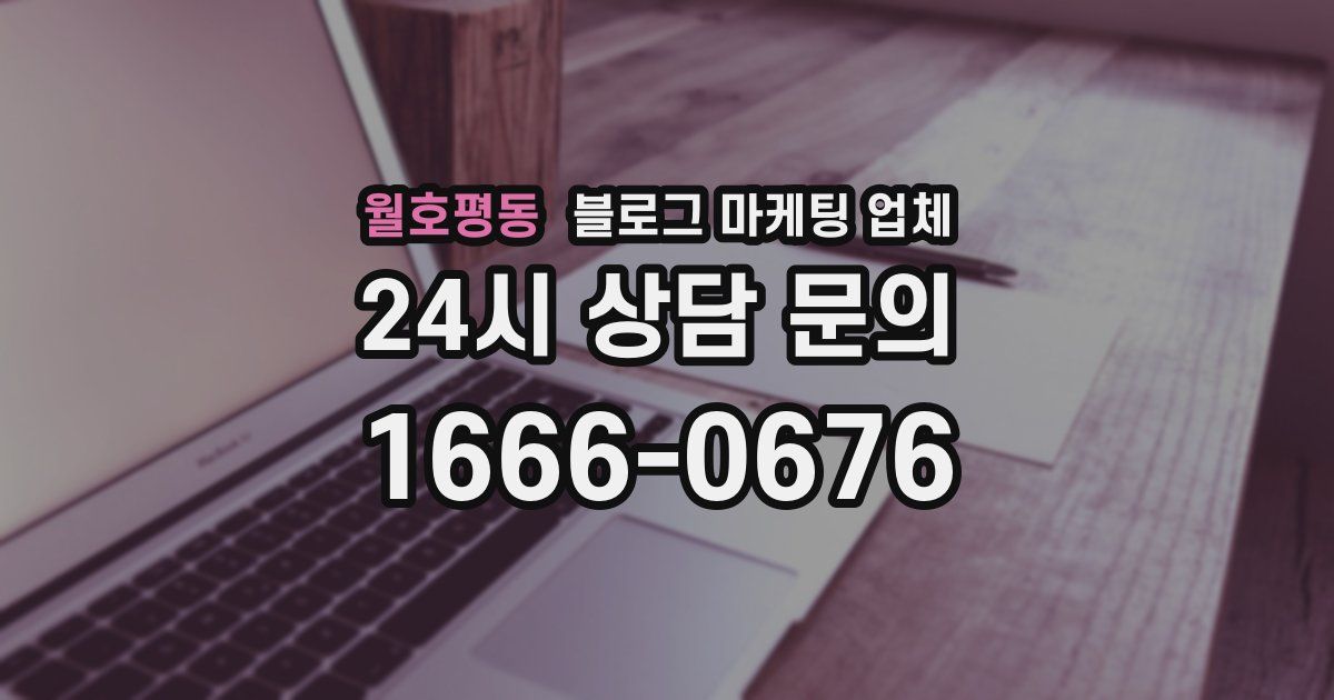 월호평동 블로그 마케팅 업체