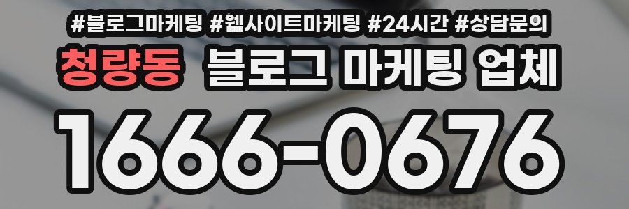 청량동 블로그 마케팅 업체