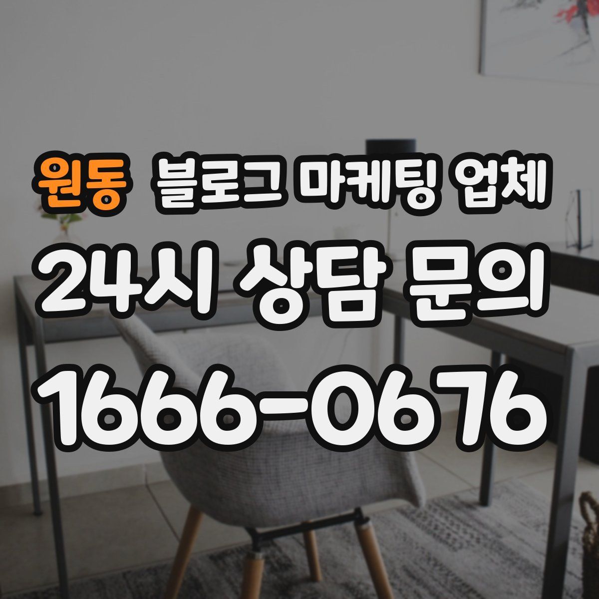 원동 블로그 마케팅 업체