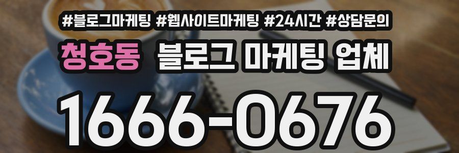 청호동 블로그 마케팅 업체