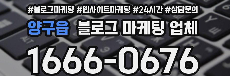 양구읍 블로그 마케팅 업체