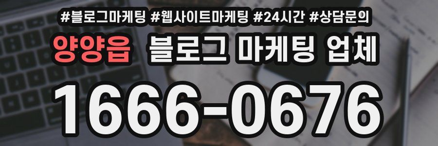 양양읍 블로그 마케팅 업체