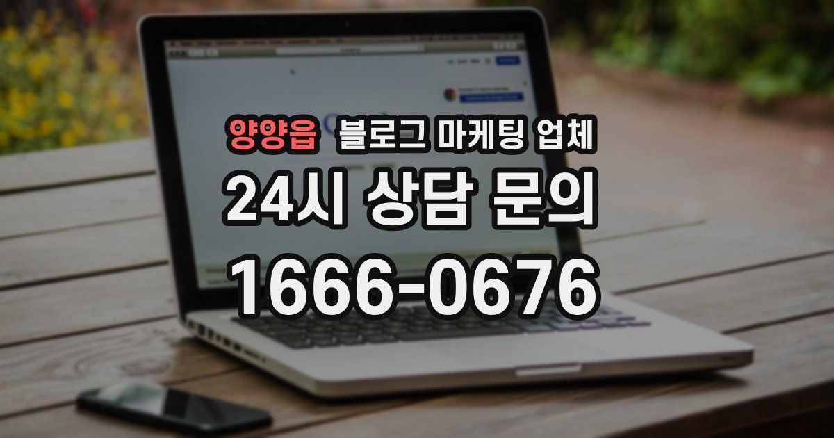 양양읍 블로그 마케팅 업체