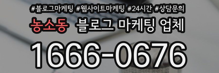 농소동 블로그 마케팅 업체