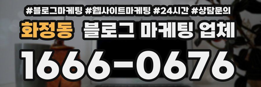 화정동 블로그 마케팅 업체
