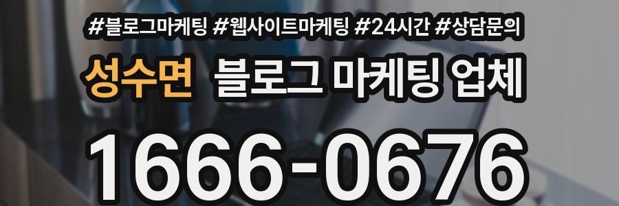 성수면 블로그 마케팅 업체