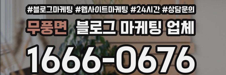 무풍면 블로그 마케팅 업체