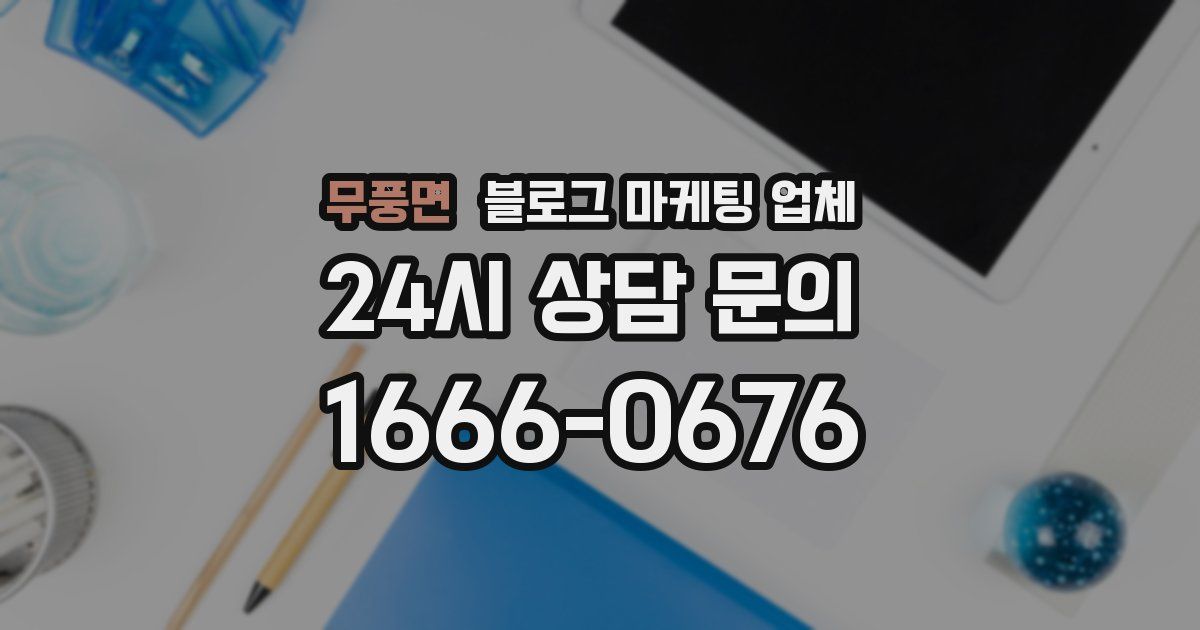 무풍면 블로그 마케팅 업체