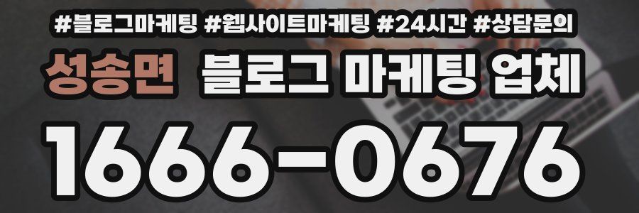 성송면 블로그 마케팅 업체