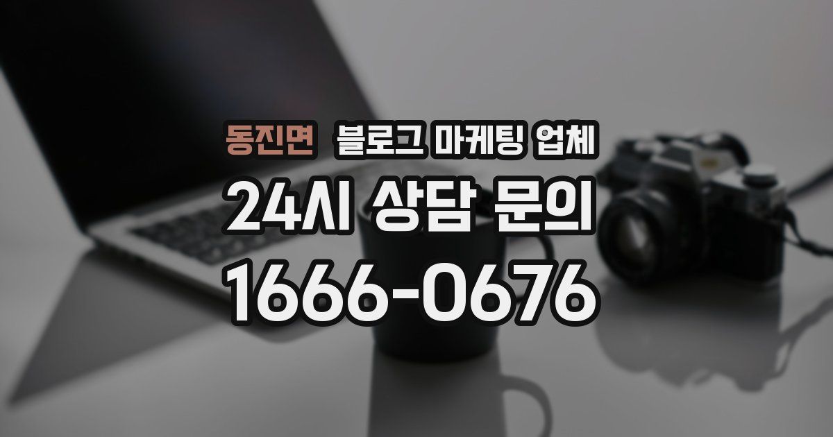 동진면 블로그 마케팅 업체