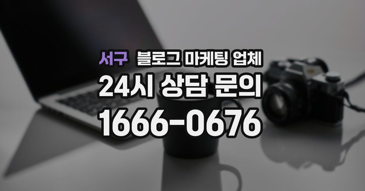 서구 블로그 마케팅 업체