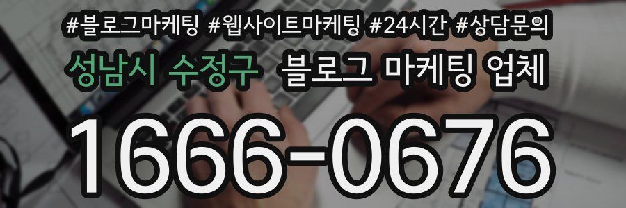 성남시 수정구 블로그 마케팅 업체
