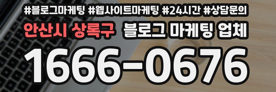 안산시 상록구 블로그 마케팅 업체