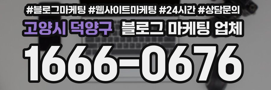 고양시 덕양구 블로그 마케팅 업체