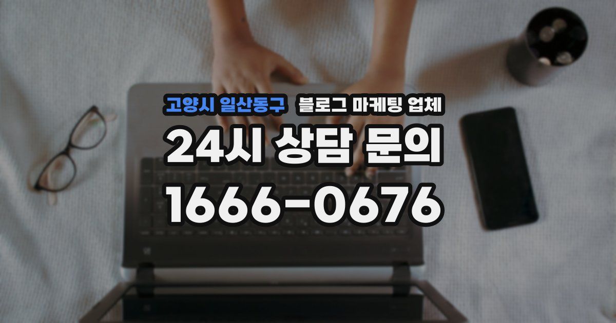 고양시 일산동구 블로그 마케팅 업체