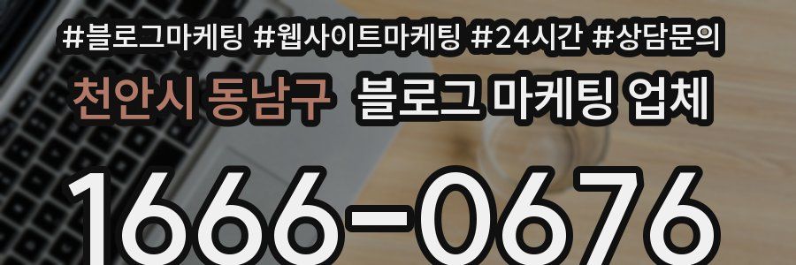 천안시 동남구 블로그 마케팅 업체