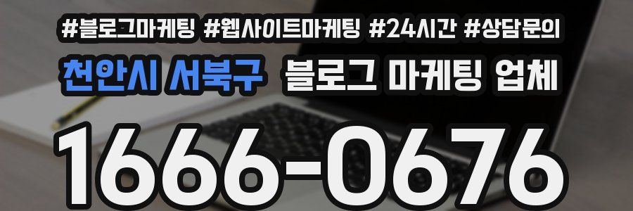 천안시 서북구 블로그 마케팅 업체