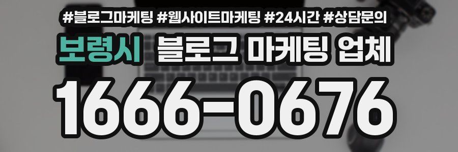 보령시 블로그 마케팅 업체