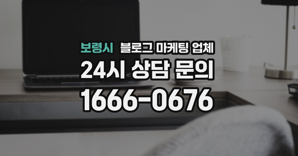 보령시 블로그 마케팅 업체