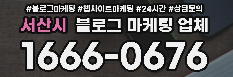 서산시 블로그 마케팅 업체