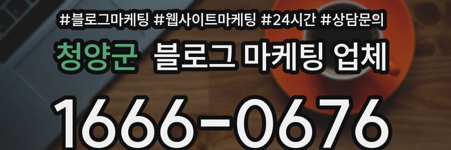 청양군 블로그 마케팅 업체