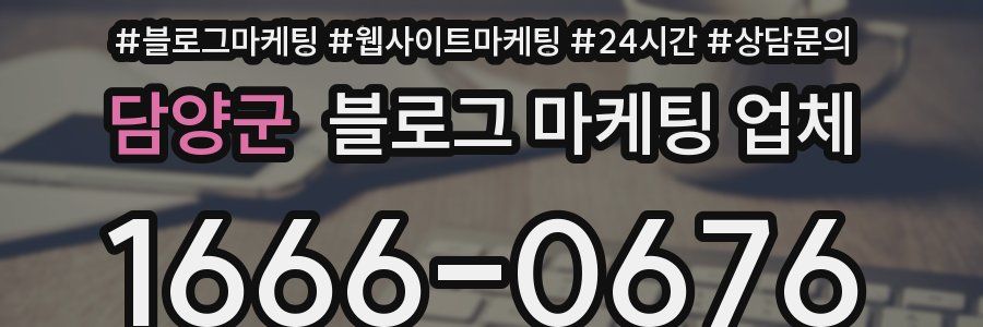 담양군 블로그 마케팅 업체