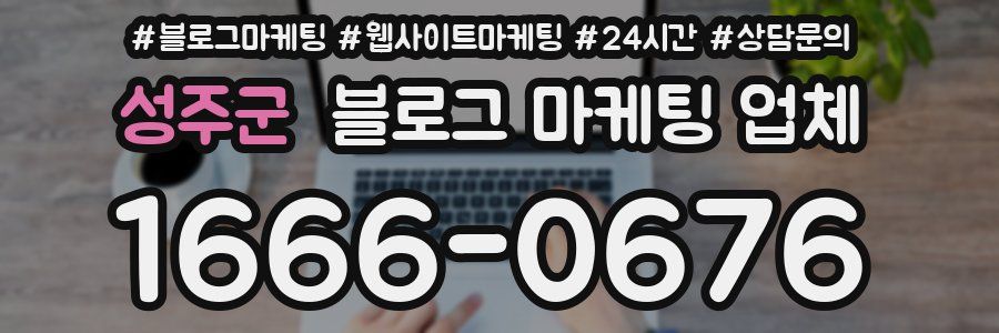 성주군 블로그 마케팅 업체