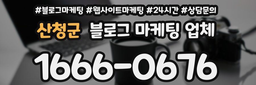 산청군 블로그 마케팅 업체