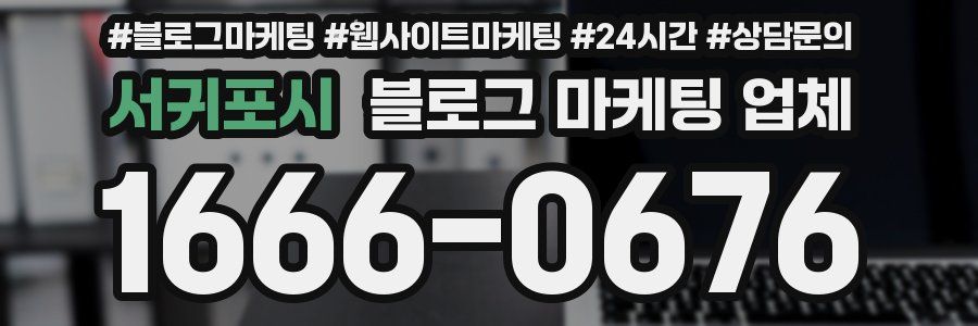 서귀포시 블로그 마케팅 업체