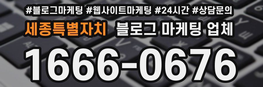 세종특별자치 블로그 마케팅 업체