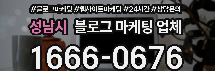 성남시 블로그 마케팅 업체
