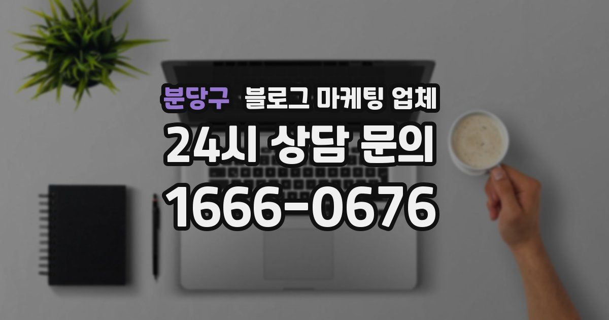 분당구 블로그 마케팅 업체