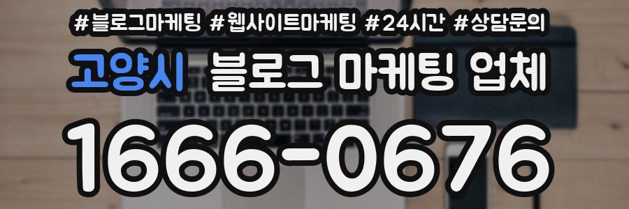 고양시 블로그 마케팅 업체